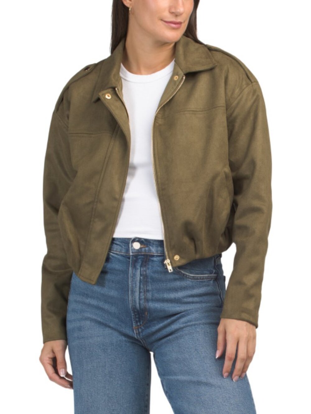 LOVE TREE Faux Suede Jacket